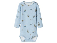 Name It bodysuit celestial blue with dinosaurs